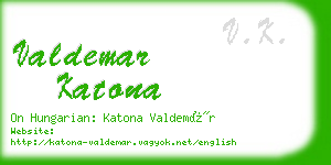 valdemar katona business card